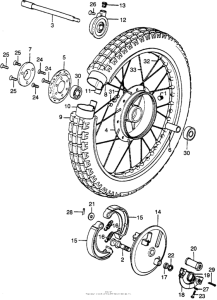 XL250 Переднее колесо