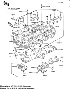 KZ1000 Головка цилиндров