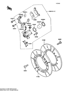VN750 Передний суппорт