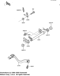 KX125 Переключатель передач