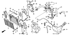 NTV650 Радиатор