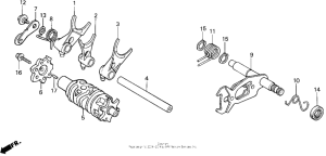 XR250R Вилка переключения передач