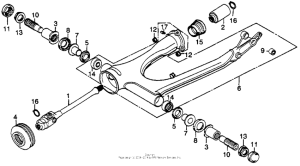 GL1000 Swingarm + propeller shaft