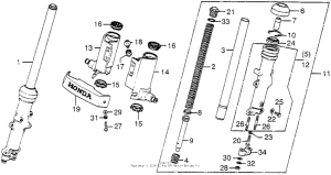 CB750 Передняя вилка