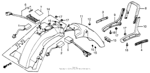 VF750C Rear fender + spark unit