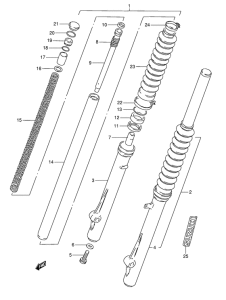 TS50 Передняя вилка