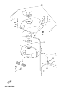 TZR50 Топливный бак