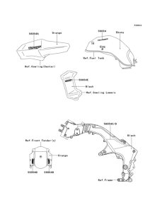 KLZ1000 Decals(orange)(adf)