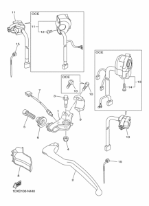 WR450F WR450FE Interruptor  manillar&palanc
