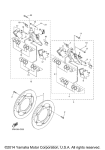 FJR1300A Передний суппорт