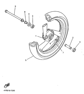 FZS600 Переднее колесо