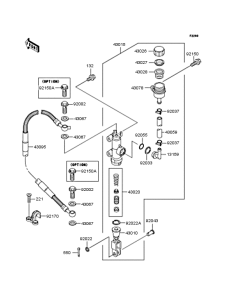 KX125 Задний торм цилиндр