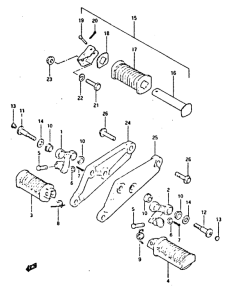 GS650 Подножки