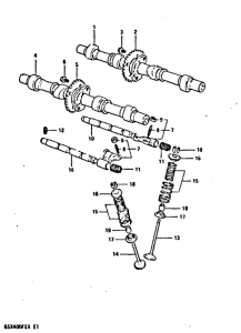 GSX400 Распределительный вал-клапаны
