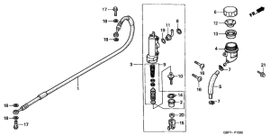 CR80R Rr. brake master cylinder