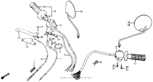 CT110 Control levers + cables + switches