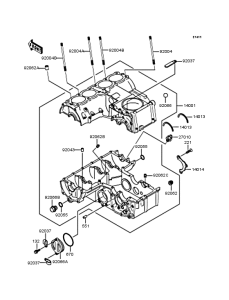 ZR750 Картер двигателя