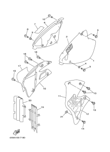 YZ125J Боковые обтекатели