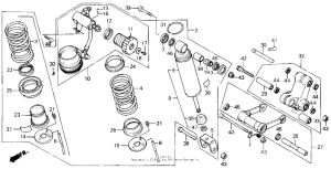 VFR700F Задние амортизаторы