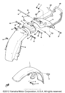 XS850SH Крыло переднее и задние
