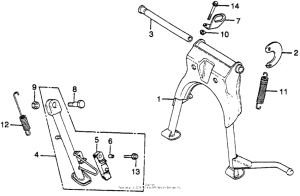 CB400 Подножка