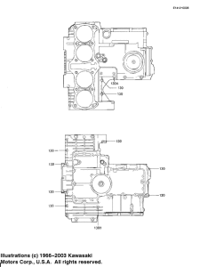 KZ1100 Crankcase bolt & stud pattern