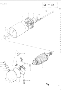 GSX400 Стартерный мотор