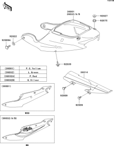 ZX600 Side covers / chain cover(zx600-j3)