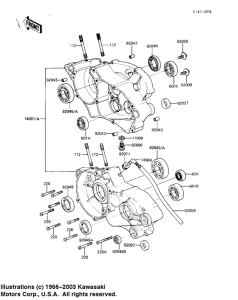 KDX80 Картер двигателя
