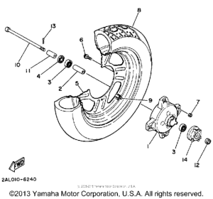 YSR50B Переднее колесо
