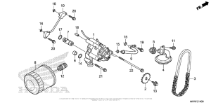 VT1300CT Oil Filter + Oil Pump