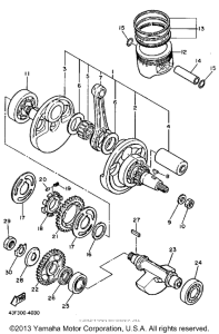 TT600N Crankshaft-piston