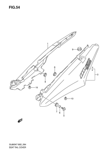 DL650 (ABS) Обтекатель сидения