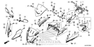 CBR650F Верхний обтекатель