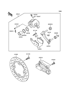 ZX636 Задний тормоз