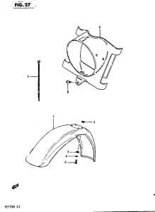 PE175 Front fender -headlamp housing