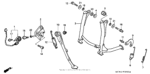 VFR800 (ABS) Подножка