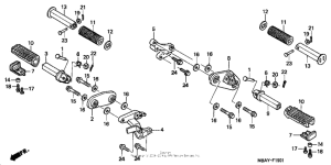 VT750CD Подножки