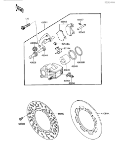 KX500 Передний суппорт