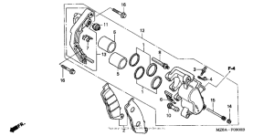VT600CD Передний суппорт