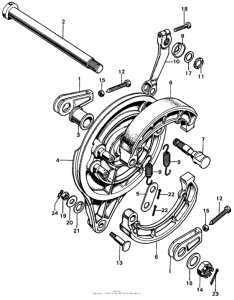 CL450 Задний тормоз