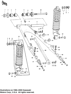 KZ1000 Swing arm / shock absorbers