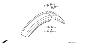 XR600R Переднее крыло