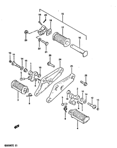 GS650 Подножки