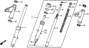 CB125S Передняя вилка