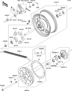VN2000 Заднее колесо и цепь