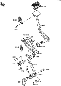 VN1500 Педаль тормоза