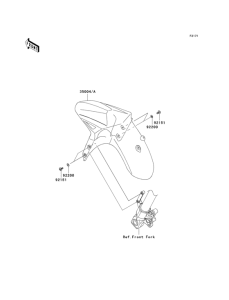 KLE650 Крыло переднее