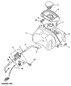 CY50R Топливный бак