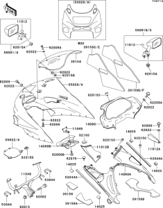 ZX1100 Cowling(1 / 2)(zx1100-d6)